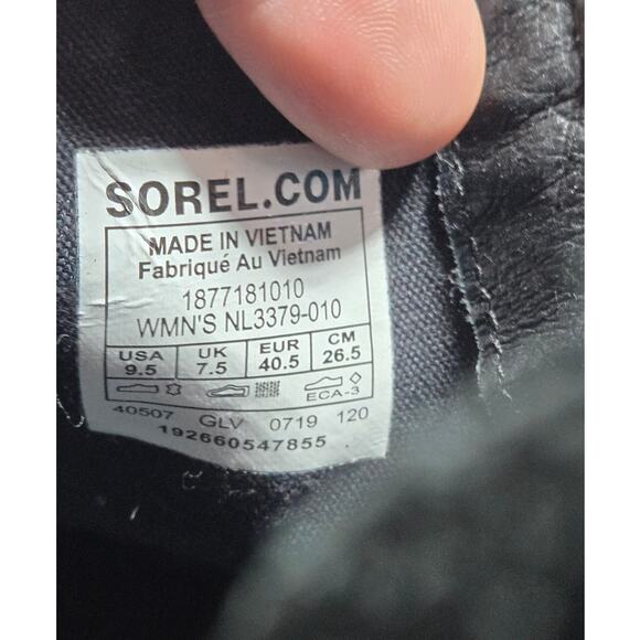 Sorel Women's Black Suede Slip On Comfort Ankle Boots Size 9.5 - Picture 5 of 6